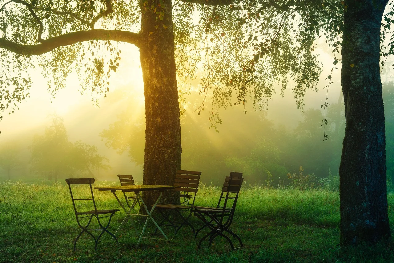 sacred garden, peaceful