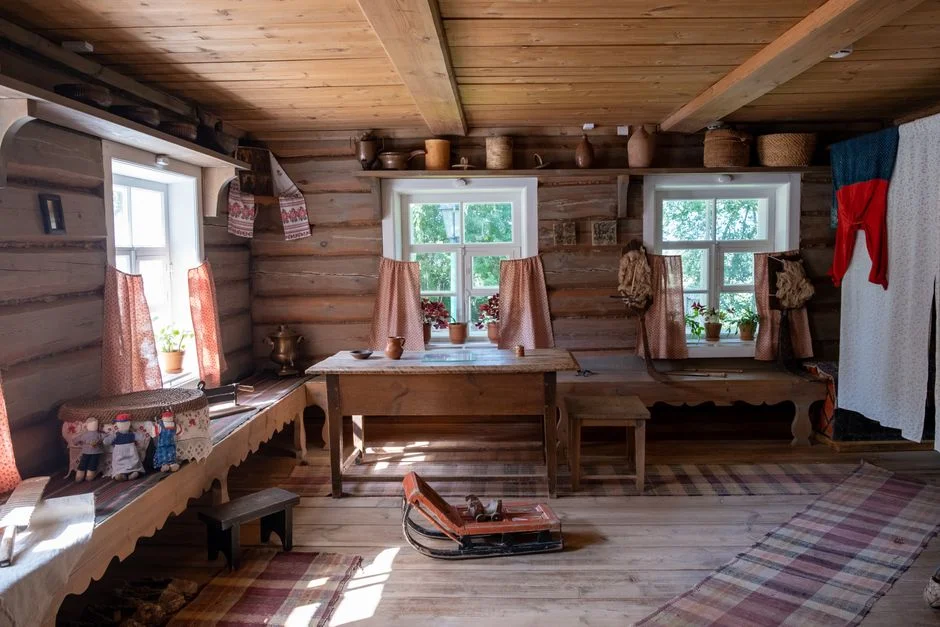 Rustic wooden furniture,