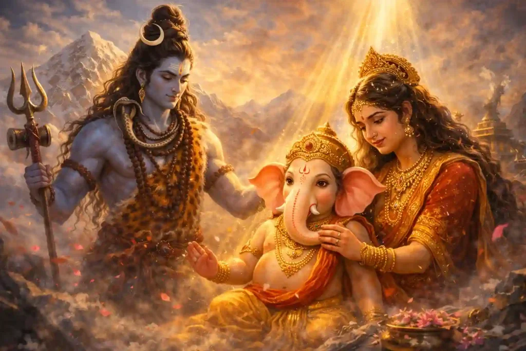 Goddess Parvati Ganesha