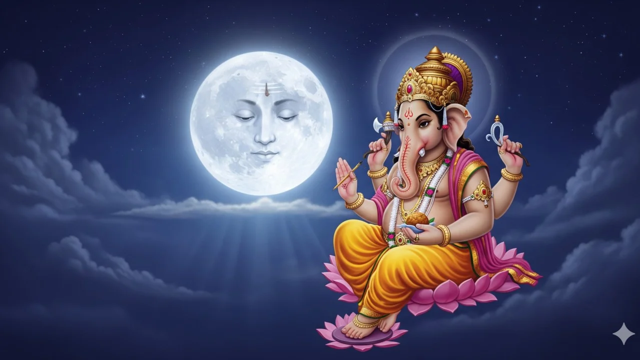 Ganesha riding Mushak,