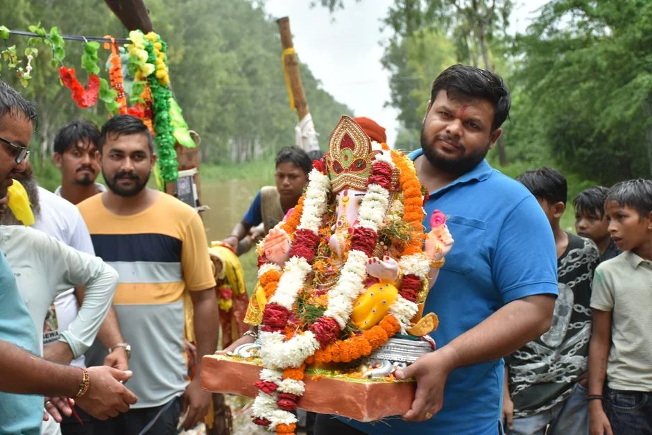 Ganesha helping farmer,