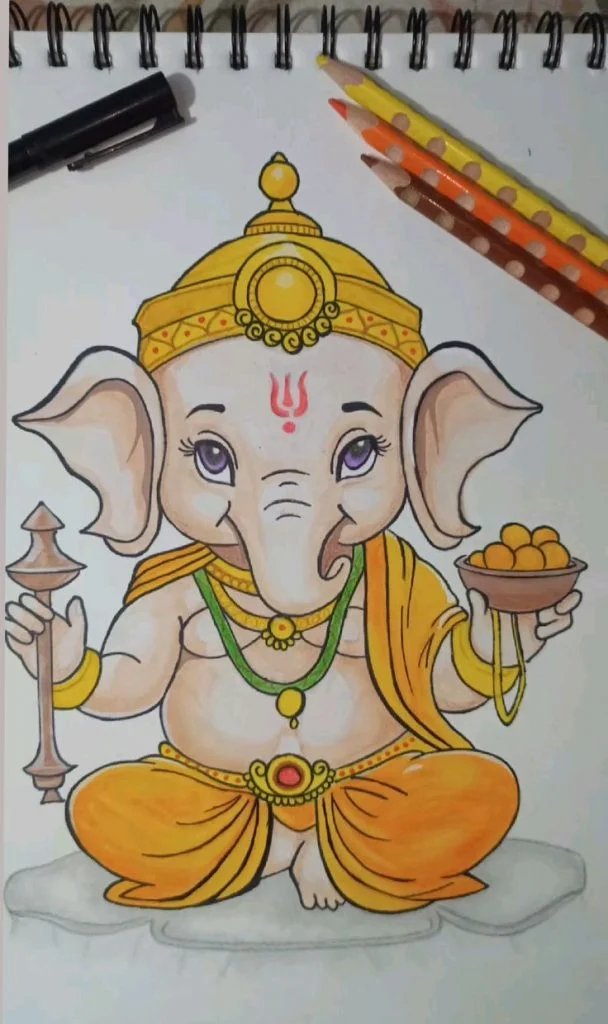 Creative Ganesha drawing