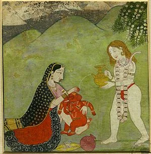 Ganesha family, Shiva