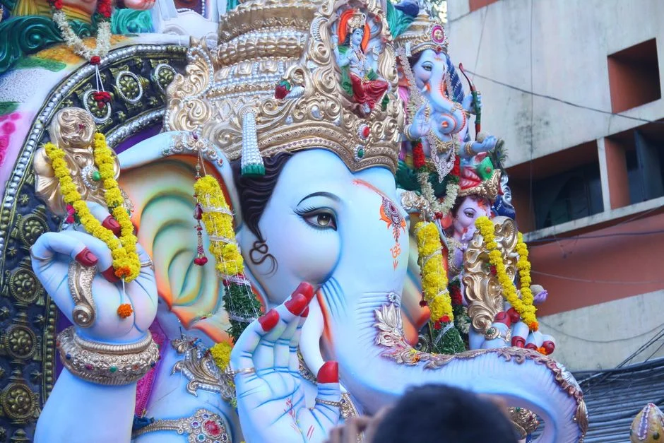 Lord Ganesha writing