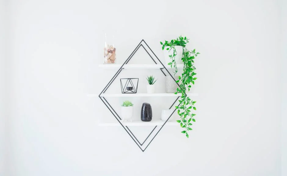 Clean shelf decor,