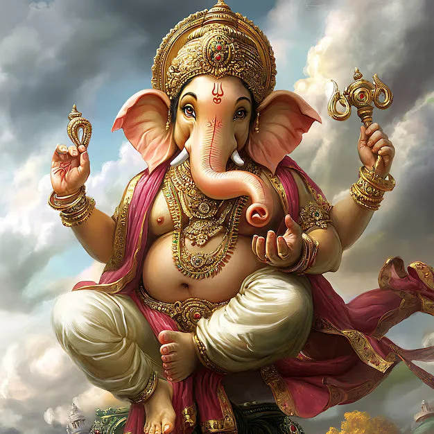 Traditional Ganesha sitting