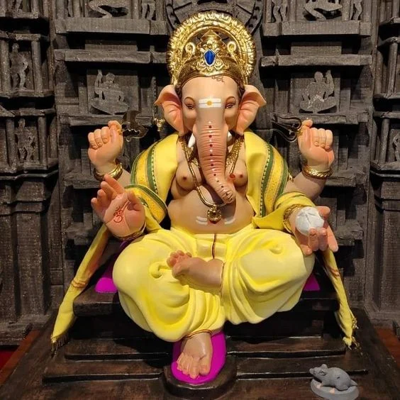 Ganesha sitting posture,