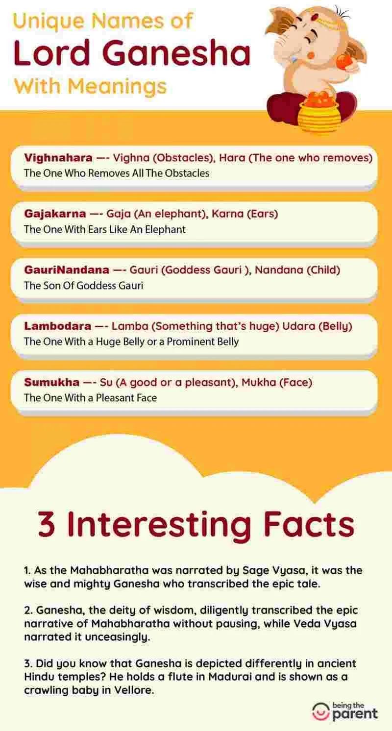 Ganesha infographic, unique