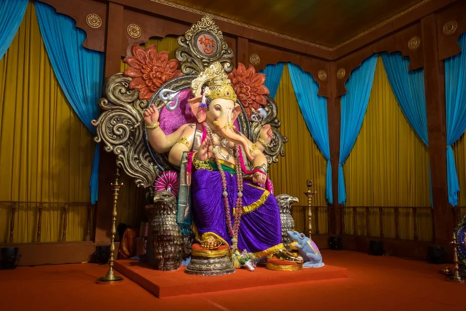 Lord Ganesha writing,