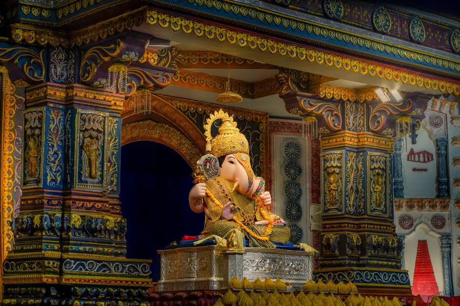 Lord Ganesha writing