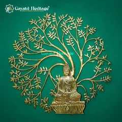 Brass Buddha statue,